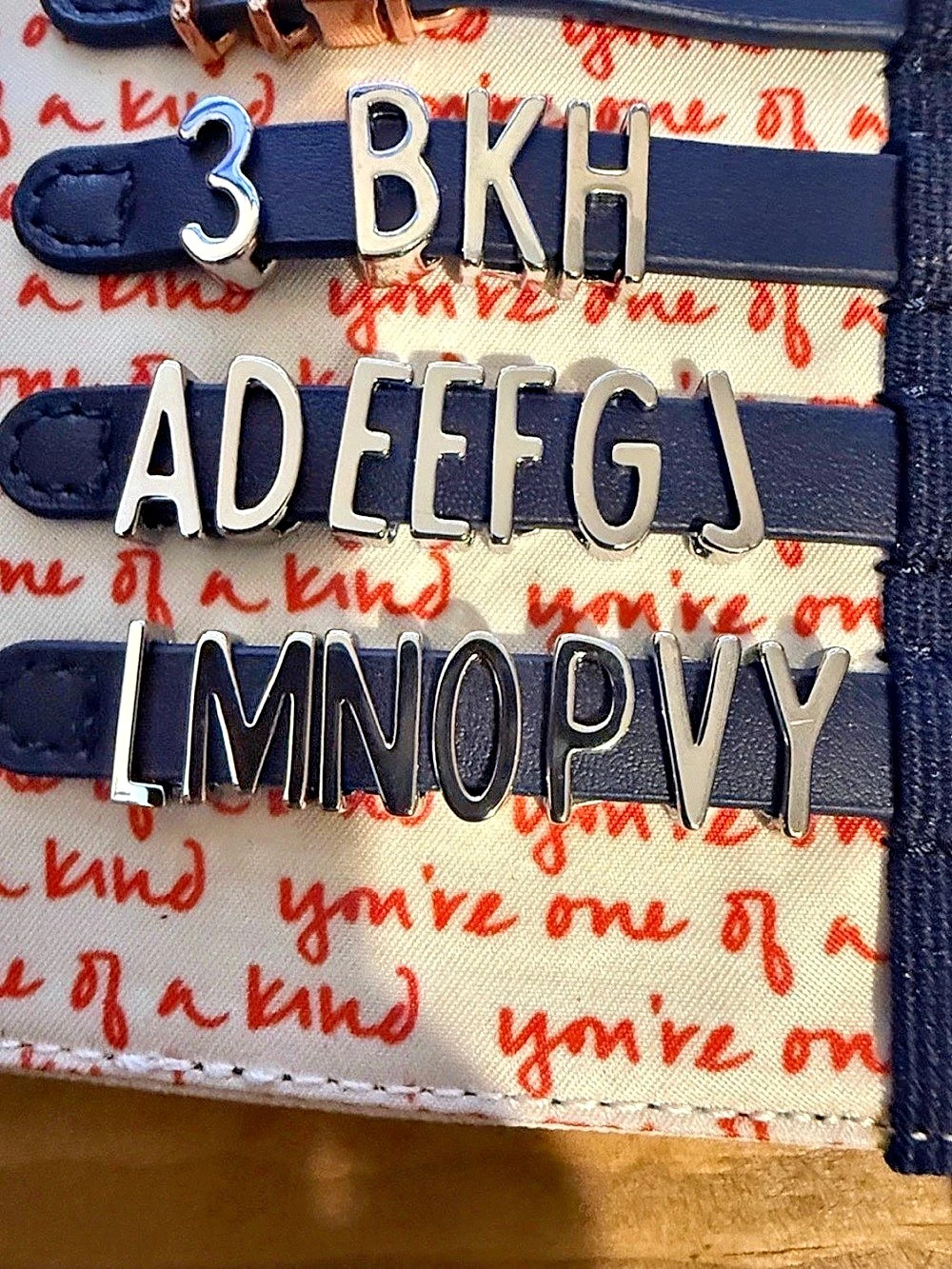 KEEP COLLECTIVE Letter Charms D, K & V.Like New includes all 3 charms